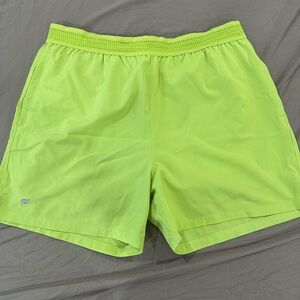 Fabletics Neon Green 2-in-1 Shorts
